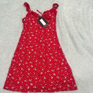 Women’s red PLT spaghetti strap summer dress - new, never worn size 8